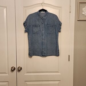 Jane and Delancey Blue Denim Blouse